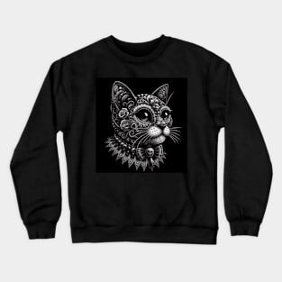 Black Cat Sugar Skull Crewneck Sweatshirt